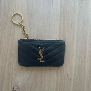 YSL CASSANDRE MATELASSÉ KEY POUCH IN SMOOTH LEATHER